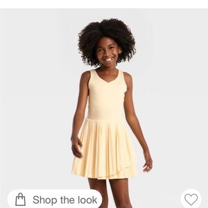 Girls' Pleated  Active Atlantic Dress      Yellow. S. (6-7)